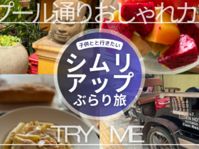 【子連れ写真レポ・アンコールワットのレストラン（シムリアップ観光）】TRY　ME／日本人オーナーDEN HOTEL TOTONOU SIEM REAP「タプール通り」周辺カフェ
