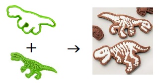 恐竜クッキー型が付録！福井県立恐竜博物館と作った！恐竜の化石がおうちで作れるクッキー型BOOK